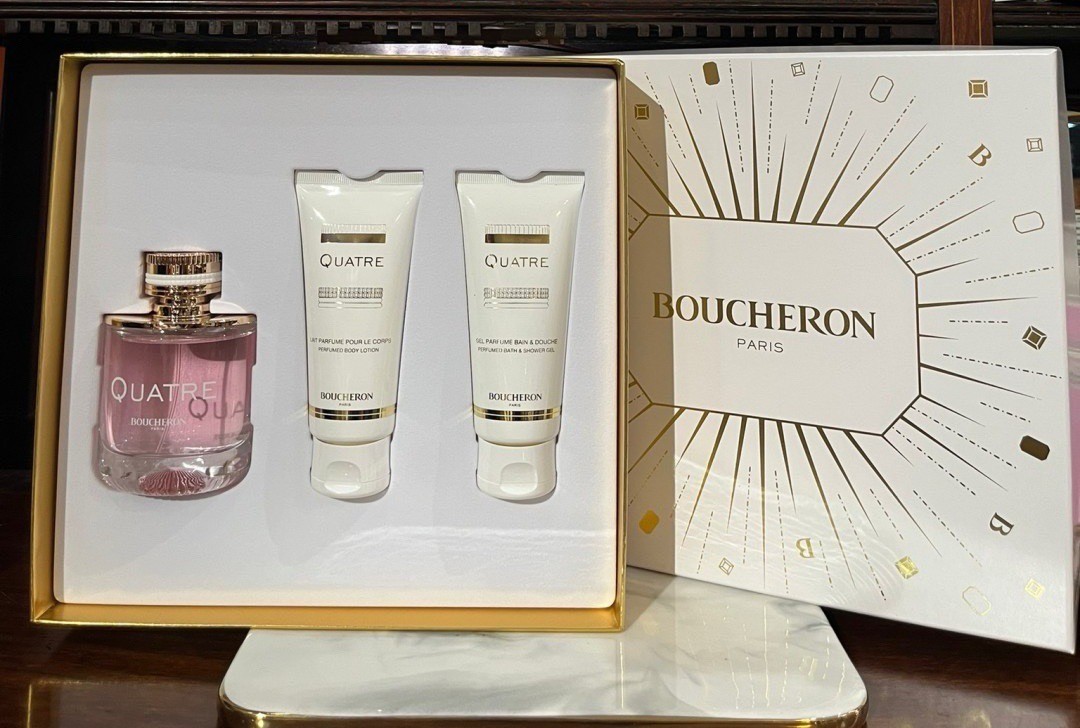 BOUCHERON 經典環戒女性淡香精禮盒(淡香精100ml+身體乳100ml+沐浴精100ml)