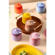 漸層色彩虹陶瓷廚房調味罐